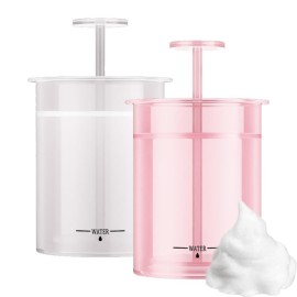 KOVCOAP Foam Maker for Face Wash, Face Wash Foamer, Cleanser Foam Maker, Marshmallow Whip Maker Skin Care, Deep Skincare Cleaner Tools for Travel Household 2 Pieces(Pink and White)