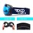 EXP VISION Snowboard Ski Goggles Men Women Youth, Anti Fog OTG Winter Snow Goggles Spherical Detachable Lens (Blue)