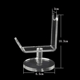 1PC Tattoo Gun Holder Tattoo Machine Stand Clear Acrylic Coil Tattoo Machine Holder Rack Stand Display Shelf with Round Basement Best for Salon Personal Use