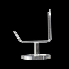 1PC Tattoo Gun Holder Tattoo Machine Stand Clear Acrylic Coil Tattoo Machine Holder Rack Stand Display Shelf with Round Basement Best for Salon Personal Use