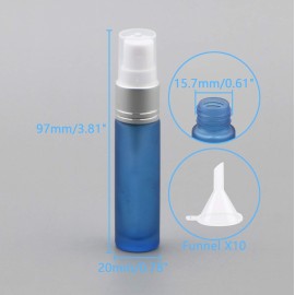 Newzoll 10ml Frosted Dark Blue Glass Spray Bottles with 10 Funnels 5 Pipettes, Small Fine Mist Sprayer Bottles Vials Tube Containers for Essential Oils Perfume Cosmetic, Pack of 10