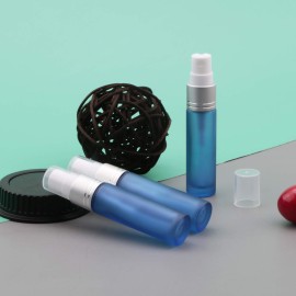 Newzoll 10ml Frosted Dark Blue Glass Spray Bottles with 10 Funnels 5 Pipettes, Small Fine Mist Sprayer Bottles Vials Tube Containers for Essential Oils Perfume Cosmetic, Pack of 10