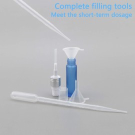 Newzoll 10ml Frosted Dark Blue Glass Spray Bottles with 10 Funnels 5 Pipettes, Small Fine Mist Sprayer Bottles Vials Tube Containers for Essential Oils Perfume Cosmetic, Pack of 10