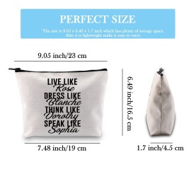 TV Show Inspired Gift: Live Like Rose Dress Like Blanche Cosmetic Bag TV Show Inspired Gift: Live Like Rose Dress Like Blanche Cosmetic Bag