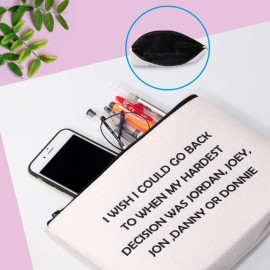 Music Group Inspired Gift Music Band Fan Gift Zipper Pouch NKTB Celebrity Gift Makeup Bag for Music Lovers (On Block Bag) Music Group Inspired Gift Music Band Fan Gift Zipper Pouch NKTB Celebrity Gift Makeup Bag for Music Lovers (On Block Bag)