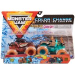 Monster Jam, Official Monster Mutt Rottweiler Vs. Scooby Doo Color-Changing Die-Cast Monster Trucks, 1:64 Scale