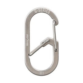 Nite Ize GS1-11-2R6 G-Series Dual Chamber Carabiner, Size 1,Stainless Steel, 2 Count (Pack of 1)