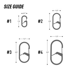 Nite Ize GS1-11-2R6 G-Series Dual Chamber Carabiner, Size 1,Stainless Steel, 2 Count (Pack of 1)