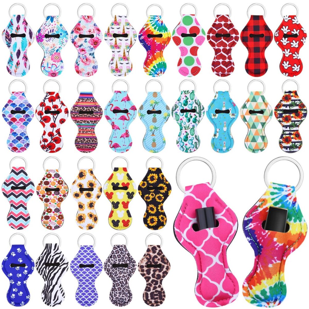 Cludoo 30Pcs Chapstick Holder Keychain Bulk, Chapstick Lip Balm Lipgloss Lipstick Holder Keychains for Lipstick, Chapstick, Lip Balm, lanyards, 30 Vibrant Colors Cludoo 30Pcs Chapstick Holder Keychain Bulk, Chapstick Lip Balm Lipgloss Lipstick Holder Keychains for Lipstick, Chapstick, Lip Balm, lanyards, 30 Vibrant Colors