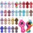 Cludoo 30Pcs Chapstick Holder Keychain Bulk, Chapstick Lip Balm Lipgloss Lipstick Holder Keychains for Lipstick, Chapstick, Lip Balm, lanyards, 30 Vibrant Colors