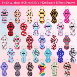 Cludoo 30Pcs Chapstick Holder Keychain Bulk, Chapstick Lip Balm Lipgloss Lipstick Holder Keychains for Lipstick, Chapstick, Lip Balm, lanyards, 30 Vibrant Colors Cludoo 30Pcs Chapstick Holder Keychain Bulk, Chapstick Lip Balm Lipgloss Lipstick Holder Keychains for Lipstick, Chapstick, Lip Balm, lanyards, 30 Vibrant Colors
