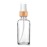 6 Pack,1.7 oz Clear Glass Atomizer Bottle for Essential Oils,Empty Portable Glass Perfume Spray Bottle with Bamboo Cap Travel Fine Mist Vial Liquid Cosmetic Container