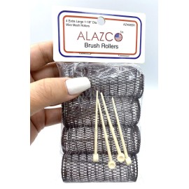 ALAZCO 8 pc Vintage Style Hair Rollers XLarge BRUSH ROLLERS & 8 PINS (8 XL Rollers) ALAZCO 8 pc Vintage Style Hair Rollers XLarge BRUSH ROLLERS & 8 PINS (8 XL Rollers)