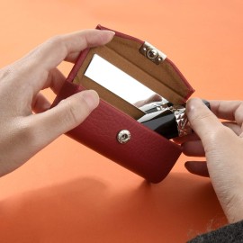 Beautyflier Womens PU Leather Lipstick Case Holder with Mirror Rectangle Makeup Travel Cases for Purse Lipstick Holder (Red Lychee Pattern) Beautyflier Womens PU Leather Lipstick Case Holder with Mirror Rectangle Makeup Travel Cases for Purse Lipstick Holder (Red Lychee Pattern)
