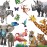 Amaonm Creative Giant Removable Cartoon Zoo Wild Jungle Animals 3D DIY Lion Giraffe Elephant Tree Wall Decals Nursery Decor for Kids Bedroom Living Room Playroom Classroom Hospital Decoration (b)