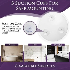 MIRRORVANA 20X & 7X Magnifying Mirror Set Combo with 3 Suction Cups Each - Compact & Travel Ready (Glass)