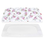 Pack and Play Sheets Fitted, Breathable Thick Playard Lovely Print Cover 39275 Compatible with Graco Pack n Play, Floral