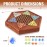 12.7 Inches Wooden Chinese Checkers Set with Storage Drawer -60 Glass Marbles in 6 Colors -12 Bonus Spare Marbles| Chinese Checkers Board Game for Kids and Adult