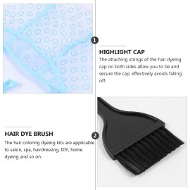 Lurrose 6pcs Tipping Cap Salon Hair Coloring Highlighting Dye Cap Disposable Hair Coloring Cap With Hair Tinting Brush Hook Hair Coloring Kit Lurrose 6pcs Tipping Cap Salon Hair Coloring Highlighting Dye Cap Disposable Hair Coloring Cap With Hair Tinting Brush Hook Hair Coloring Kit