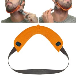 Quality Time Beard Neckline Shaper Guide; Hands-Free, Flexible, Adjustable, Beard Template, Do-it-yourself Neck Haircut Tool, Beard Lineup Shaping Guard/Stencil, Made in USA, Patented.