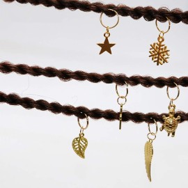 120 Pieces Hair Jewelry for Women Braids, 7 Diffent Colors Braiding Hair Rings for Braids Hair, Colorful Hair Accessories with Cute Pendant