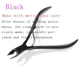 AKOAK 3 Pcs Durable Stainless Steel Dead Skin Clipper Multi-Function Sanding/Blackening/Colored Titanium Nail Clipper Removing Cuticles Manicure Care Tool Accessories