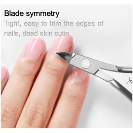 AKOAK 3 Pcs Durable Stainless Steel Dead Skin Clipper Multi-Function Sanding/Blackening/Colored Titanium Nail Clipper Removing Cuticles Manicure Care Tool Accessories