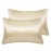 LCBD Silky Satin Toddler Pillowcases Set of 2, Super Soft Travel Pillow Covers, Small Kids Pillow Cases with Envelope Closure, 13x 18, Champagne