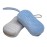 Serenity Select 2 Exfoliating Silicone Body Sponges, Double-Sided Bath or Shower Body Brush, Silicon Loofah/Built-in Sponge - Cleans & Stimulates Circulation. Christmas Stocking, Hanukkah- Blue/Gray