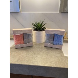 Serenity Select 2 Exfoliating Silicone Body Sponges, Double-Sided Bath or Shower Body Brush, Silicon Loofah/Built-in Sponge - Cleans & Stimulates Circulation. Christmas Stocking, Hanukkah- Blue/Gray