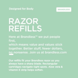 Brandless Razor Starter Kit and Refills, Designed for Body (Refills)