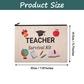 Frienda 10 Pieces Cosmetic Bags Travel Toiletry Case with Zipper for Teacher Appreciation Gifts(7.87 x 5.71 Inches)