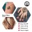 Tizoerly Temporary Tattoos Kit, 4Pcs Semi Permanent Tattoo Paste Cones, India Body DIY Art Painting for Women Men Kids, Freehand Plaste with 3 Colors, 20 Adhesive Stencil,1 Bottle,4 Nozzles