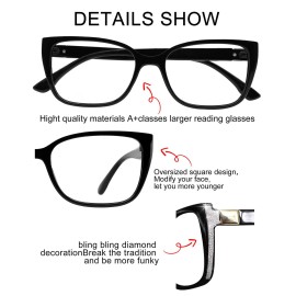 OCCI CHIARI 1.5 Reading Glasses Women Durable Reader 150(1.0 1.5 2.0 2.5 3.0 3.5 4.0 5.0 6.0)
