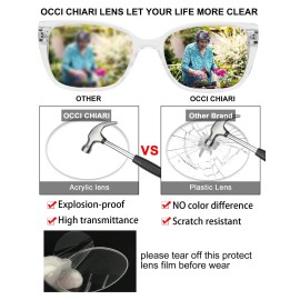 OCCI CHIARI 3.0 Reading Glasses Women Large Reader 300(1.0 1.5 2.0 2.5 3.0 3.5 4.0 5.0 6.0)