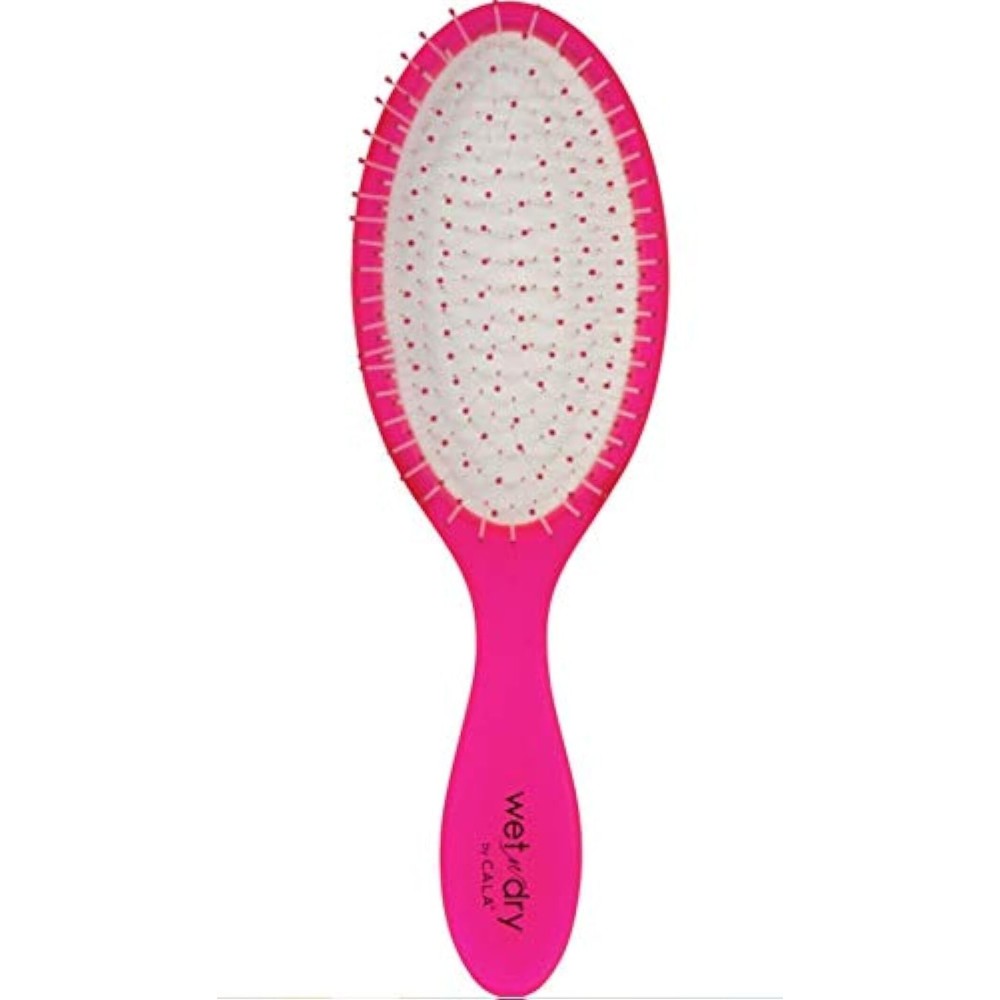 HAIR DETANGLER: WET-N-DRY BRUSH (NEON PINK)