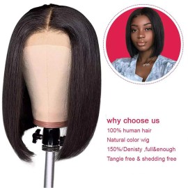 SUPERLOOK Short Bob Wigs Straight Hair Lace Closure Wigs Human Hair Wigs for Black Women Bob Wigs 4x4 Lace Closure Wigs 12inch SUPERLOOK Short Bob Wigs Straight Hair Lace Closure Wigs Human Hair Wigs for Black Women Bob Wigs 4x4 Lace Closure Wigs 12inch