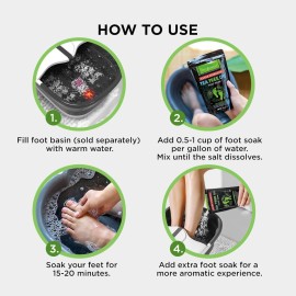 DAILY REMEDY Foot Soak Salts- Variety Pack of 4- Tea Tree Oil, Muscle Relief, Calming Lavender & Citrus Soak- For Foot Pain, Soreness, Athletes Foot, Odors, Calluses-Made In USA