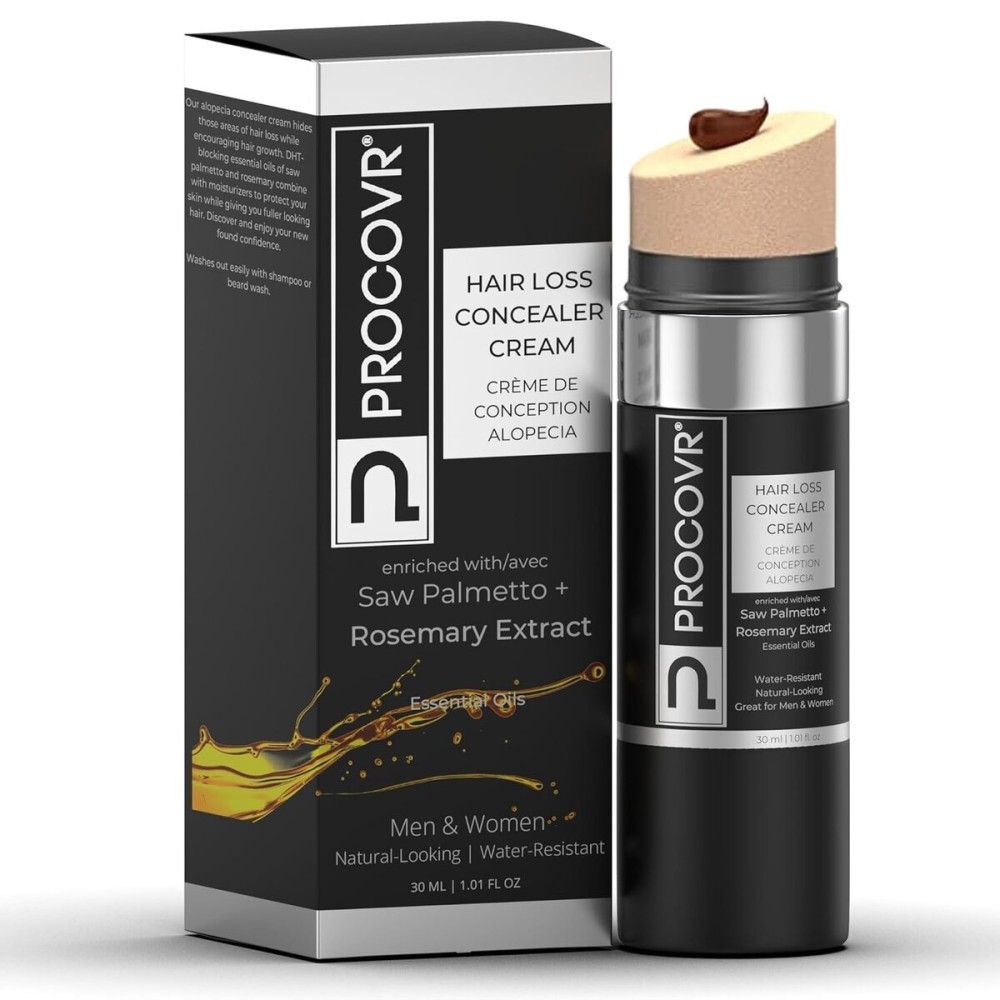 PROCOVR The ORIGINAL Thinning Hair and Hairline Concealer, Natural Hair Mascara for Balding Areas, Root Touch-Up for Thicker Appearance (Natural Brown FBA) PROCOVR The ORIGINAL Thinning Hair and Hairline Concealer, Natural Hair Mascara for Balding Areas, Root Touch-Up for Thicker Appearance (Natural Brown FBA)