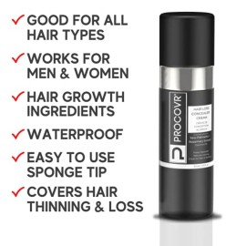 PROCOVR The ORIGINAL Thinning Hair and Hairline Concealer, Natural Hair Mascara for Balding Areas, Root Touch-Up for Thicker Appearance (Natural Brown FBA) PROCOVR The ORIGINAL Thinning Hair and Hairline Concealer, Natural Hair Mascara for Balding Areas, Root Touch-Up for Thicker Appearance (Natural Brown FBA)