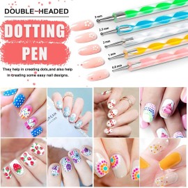 JOYJULY Nail Art Design Tools - 3D Decorations Kit with Brushes, Dotting Tools, Holographic Stickers, Nail Foil Tape, Rhinestones and Pick-Up Tweezers JOYJULY Nail Art Design Tools - 3D Decorations Kit with Brushes, Dotting Tools, Holographic Stickers, Nail Foil Tape, Rhinestones and Pick-Up Tweezers