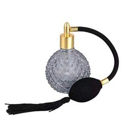 Topvane 100ml Crystal Perfume Bottle Long Spray Tassels Atomizer Pump Refillable Glass Bottles NO.1. (black)