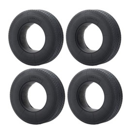 RC-Hub 4pcs RC Rubber Tires 22mm Wheel Tires for 1/14 Tamiya Tractor Trucks Front Rear Wheel Rims