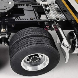 RC-Hub 4pcs RC Rubber Tires 22mm Wheel Tires for 1/14 Tamiya Tractor Trucks Front Rear Wheel Rims