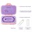 Baby Tooth Box Keepsake Box for Kids Teeth Storage Holder Baby Teeth Organizer Tooth Fairy Box with Baby Fetal Hair Container and Tweezer for Keeping The Child Memory (Purple-pink)