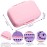 Baby Tooth Box Keepsake Box for Kids Teeth Storage Holder Baby Teeth Organizer Tooth Fairy Box with Baby Fetal Hair Container and Tweezer for Keeping The Child Memory (Purple-pink)