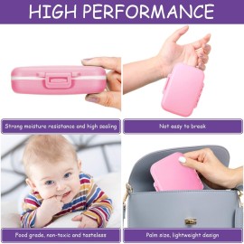Baby Tooth Box Keepsake Box for Kids Teeth Storage Holder Baby Teeth Organizer Tooth Fairy Box with Baby Fetal Hair Container and Tweezer for Keeping The Child Memory (Purple-pink)