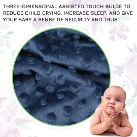 TANOFAR Baby Blankets Purple Floral Minky Toddler Blanket for Boys Girls, Dotted Backing, Double Layer, Crib Receiving Blanket, for Nursery/Stroller/Toddler Bed/Carseat, 30 x 40 in, Watercolor Flower