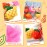 6 Pieces Cute Fruit Bath Shower Sponge Loofahs Mesh Pouf Shower Ball Colorful Cartoon Body Scrubber Balls Shower Mesh for Adults