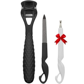 Foot Care Pedicure Callus Shaver Hard Skin Remover, Sichy Heel Scraper for Feet, 10 Replacement Slice 1 Stainless Steel Callus Shaver Foot Care Tools Hard Dry Skin Remover for Hand Feet